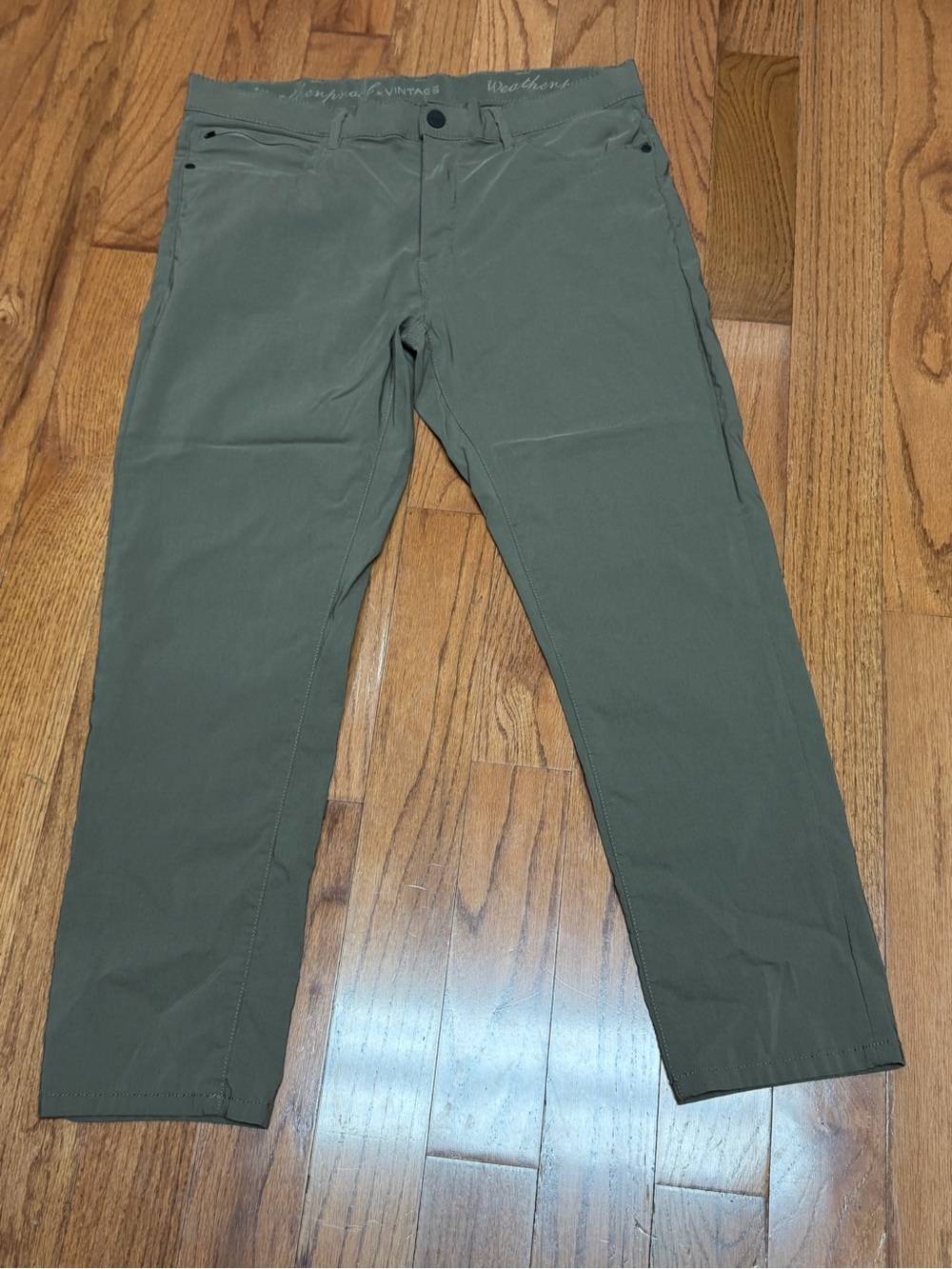 Weatherproof Vintage Men's Olive Classic Fit Stretch Tech Utility Pants 38x30